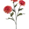 Chrysant oranje/roze kunstbloem 73 cm