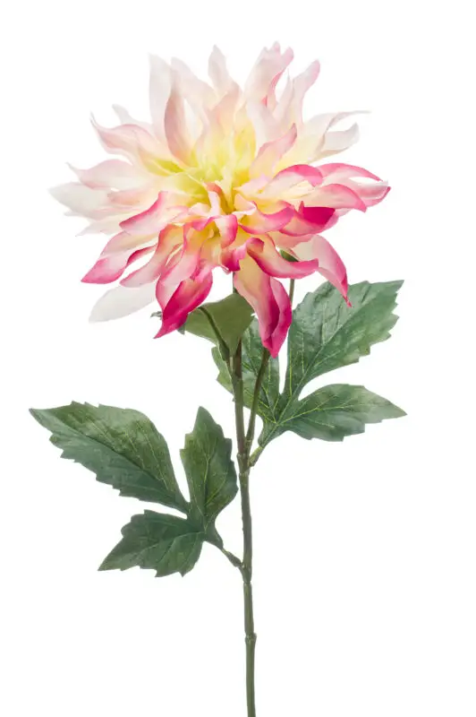 Dahlia roze/wit kunstbloem 60 cm